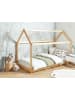 Beliani Kinderbett TOSSE in Braun - (W) 98 x (H) 140 x (L) 200 cm
