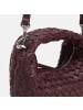 Les Visionnaires Greta Micro weave Handtasche Leder 20 cm in aubergine
