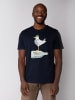 wat? Apparel T-Shirt Möwe mit Hut in Dunkelblau