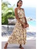 LASCANA Maxikleid in sand-taupe bedruckt