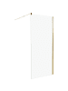 Beliani Duschwand AHAUS in Transparent/Gold - (W) 90 x (H) 190 x (L) 90 cm