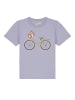 wat? Apparel T-Shirt Fahrrad mit Blumen in Lavender