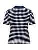 Betty Barclay Poloshirt mit Struktur in Dunkelblau/Weiß