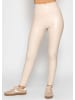 SASSYCLASSY Thermo Leggings in Lederoptik in Hellbeige