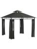 Outsunny Pavillon 300L x 300B x 288H cm Dunkelgrau