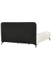 Beliani Doppelbett VALOGNES in Beige/Schwarz - (W) 192 x (H) 110 x (L) 220 cm