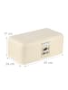 relaxdays Brotkasten in Beige – (B)42 x (H)17 x (T)24 cm