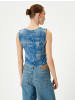 KOTON Tanktop in Blau Gemustert