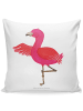 Mr. & Mrs. Panda Kissen Flamingo Yoga ohne Spruch in Weiß