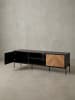 KADIMA DESIGN Lowboard Holz / Eiche-Dekor 163x45x40 cm TV-Kommode mit zwei