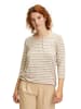 Betty Barclay Ringelshirt mit V-Ausschnitt in Beige/Cream