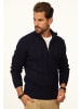 DAILY COTTON Strickpullover - als Grobstrick Troyer Pulli mit Zopfmuster für Herren in Navy
