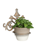 relaxdays 5 x Blumenhalter in Gold-Grau - Ø 13,5 cm