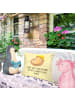 Mr. & Mrs. Panda Kissen 40x40 Igel Beten mit Spruch in Gelb Pastell