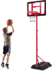 COSTWAY Basketballkorb Kinder Outdoor 95-155 cm in Rot