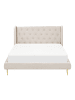 Beliani Doppelbett FORBACH in Beige/Gold - (W) 154 x (H) 106 x (L) 218 cm