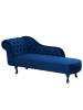 Beliani Chaiselongue NIMES in Blau/Schwarz - (W) 169 x (H) 79 x (L) 61 cm