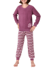 NORMANN Frottee Pyjama Schlafanzug langarm Bündchen und Pferd - 50652 in beere