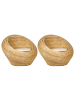 Beliani 4er-Set Sessel MAIORI in Naturfarben/Beige