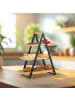 relaxdays Etagere in Natur/ Schwarz - (B)41 x (H)42 x (T)16,5 cm