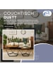 Coemo 2-er Set Couchtisch Duett Metall und Holzwerkstoff in Braun