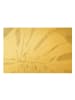 WALLART Leinwandbild Gold - Monstera Silhouette auf Leinen in Creme-Beige