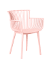 Beliani 4er-Set Esszimmerstuhl PESARO in Rosa