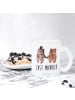Mr. & Mrs. Panda Kaffeeglas Bär Heirat mit Spruch in Transparent