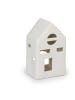 relaxdays Teelichthaus in Weiß - (B)7 x (H)12,5 x (T)6 cm
