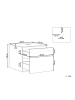Beliani Badezimmerschrank BEXTI in Braun/Weiß - (W) 60 x (H) 50 x (L) 52 cm