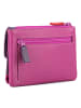 MYWALIT Geldbörse RFID Schutz Leder 14 cm  sangria multi