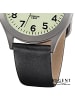 Regent Analog-Armbanduhr Regent Lederarmband schwarz mittel (ca. 36mm)