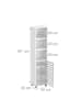 relaxdays Badezimmerschrank in Weiß - (B)30 x (H)167 x (T)40 cm