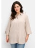 sheego 3/4-Arm-Bluse in beige