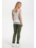 Cream Jerseytop Florence Slim fit in Chalk