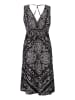 Replay Kleider ALL OVER PRINTED COTTON POPLIN in WHITE/BLACK