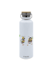 Mr. & Mrs. Panda Trinkflasche Hummeln Kleeblatt ohne Spruch in Weiß