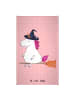 Mr. & Mrs. Panda Handtuch Einhorn Hexe ohne Spruch in Rot Pastell