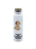 Mr. & Mrs. Panda Trinkflasche Hund Kleeblatt mit Spruch in Weiß