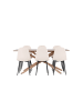 ebuy24 Essgruppe Piazza (7-teilig) Mocca 90 x 180 cm