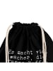Mr. & Mrs. Panda Stofftasche Es macht viel wacher,... mit Spruch in Schwarz
