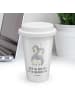 Mr. & Mrs. Panda Tumbler Pinguine Kuscheln mit Spruch in Weiß