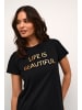Kaffe T-shirt KAliva Regular fit in Black - Copper Text Print