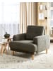 Beliani Sessel TUVE in Grün/Braun - (W) 88 x (H) 85 x (L) 90 cm