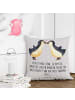 Mr. & Mrs. Panda Kissen Pinguin Liebe mit Spruch in Grau Pastell