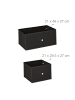 relaxdays Kommode in Schwarz/ Gold - (B)100 x (H)58,5 x (T)30 cm