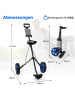 COSTWAY Golftrolley 2 Rad in Blau