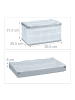 relaxdays Klappbox in Grau - (B)59,5 x (H)31,5 x (T)39,5 cm