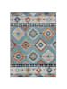 KADIMA DESIGN Outdoor Teppich Boho Orientalisch, Terrasse schmutzabweisend in Blau