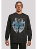 F4NT4STIC Sweatshirt Skelett Hände Schmetterling in schwarz